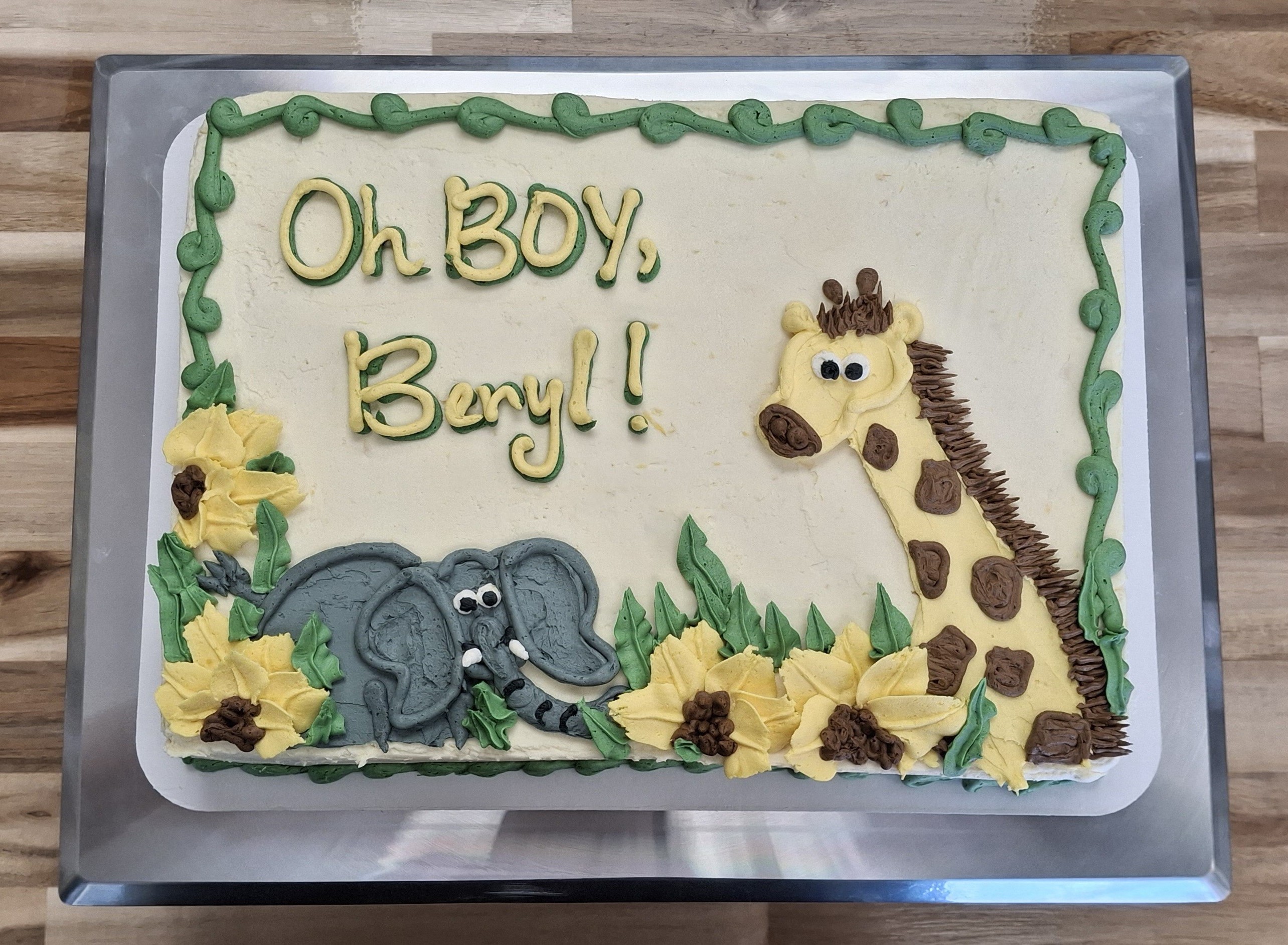 Vanilla Sheet Cake with Lemon Frosting